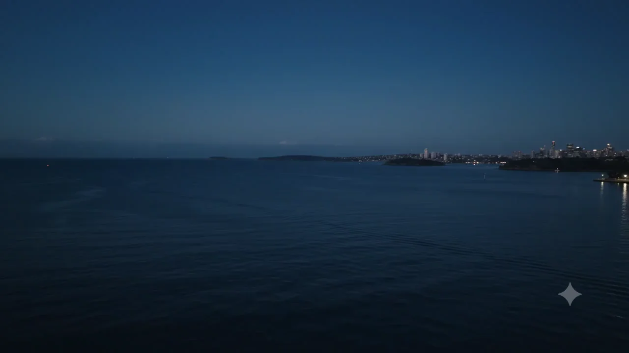 Sydney harbour at blue hour